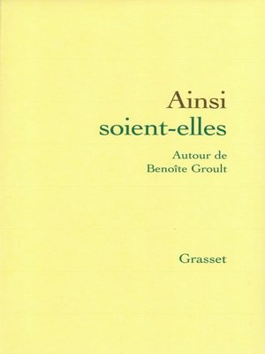 cover image of Ainsi soient-elles
